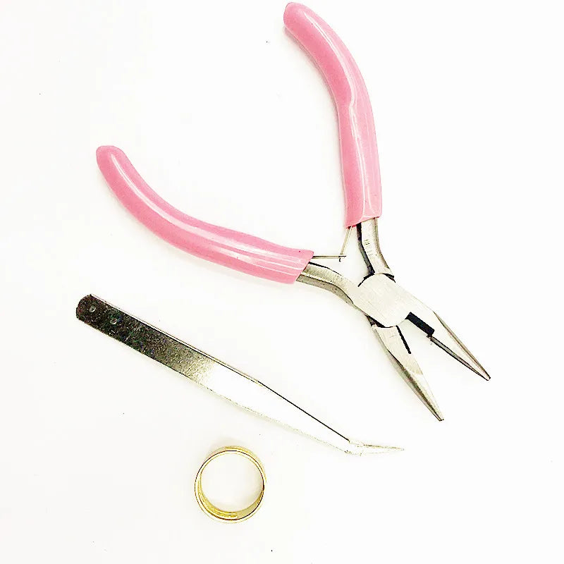 Stainless Steel Needle Nose Pliers Tweezers Ring Tools Multicolor