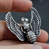 Stainless Steel Bomb Biker Pendant Jewelry Gift
