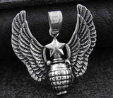 Stainless Steel Bomb Biker Pendant Jewelry Gift