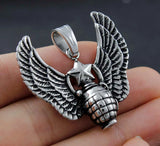 Stainless Steel Bomb Biker Pendant Jewelry Gift