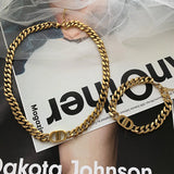 Stainless Steel Chain Texture Choker Necklace Party Gift