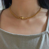 Stainless Steel Snake Head Charm Necklace Bracelet