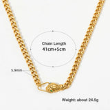 Stainless Steel Snake Head Charm Necklace Bracelet