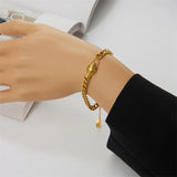 Stainless Steel Snake Head Charm Necklace Bracelet