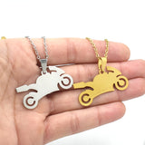 Stainless Steel Motorcycle Pendant Necklace Biker Rock Jewelry