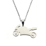 Stainless Steel Motorcycle Pendant Necklace Biker Rock Jewelry