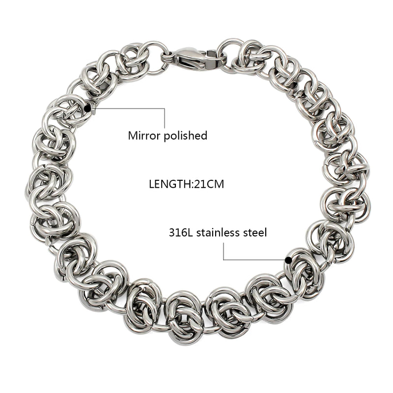 316L Stainless Steel Thick Chain Link Bracelet