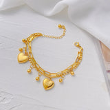 Stainless Steel 2 Layer Charm Bracelet for Women