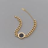Roman Numerals Shell Charm Chain Bracelet Women