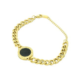 Roman Numerals Shell Charm Chain Bracelet Women