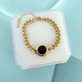 Roman Numerals Shell Charm Chain Bracelet Women