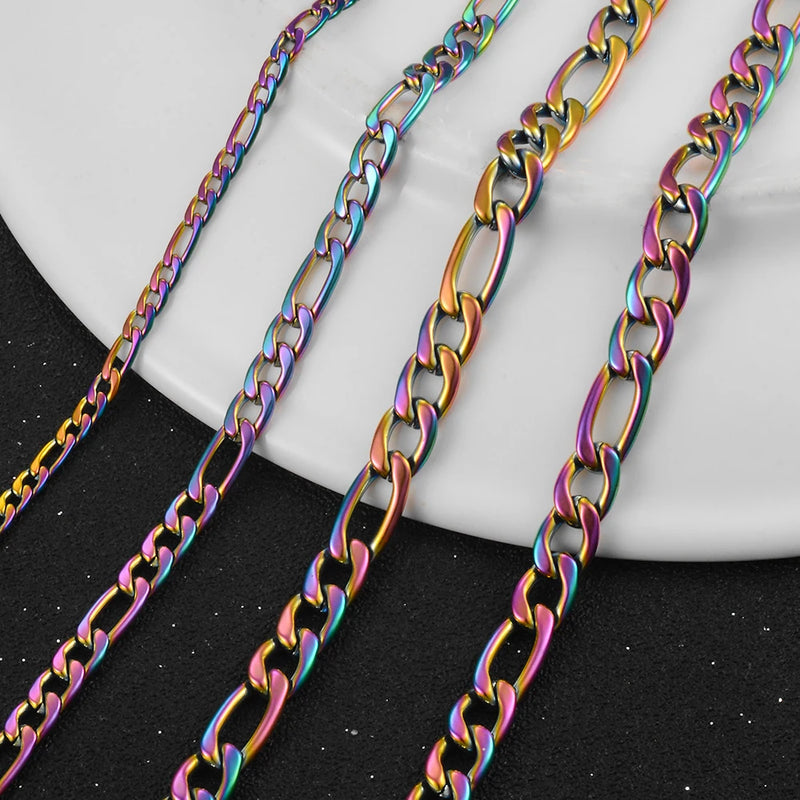 Stainless Steel Chain Necklace Gothic Style High Jewelry