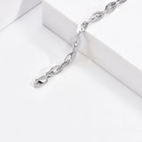 Stainless Steel Marquise Chain & Link Bracelet for Women