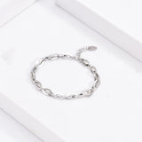 Stainless Steel Marquise Chain & Link Bracelet for Women