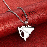 Nicaragua Map Pendant Necklace for Women