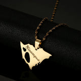 Nicaragua Map Pendant Necklace for Women