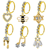 Stainless Steel Nose Ring Piercing Nose Hoops for Women