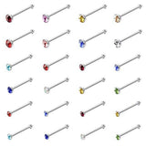 60Pcs Stainless Steel Nose Studs Rings Body Jewelry 1.5mm 2mm 2.5mm
