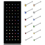60Pcs Stainless Steel Nose Studs Rings Body Jewelry 1.5mm 2mm 2.5mm