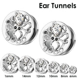 Stainless Steel Octopus Ear Plugs Flesh Tunnels Piercing Earring