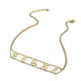 Stainless Steel Old English Letter Necklace Name Choker