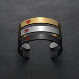Stainless Steel Medical Logo Cuff Bangle Bracelet 10mm
