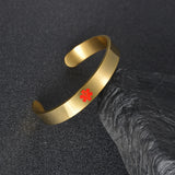 Stainless Steel Medical Logo Cuff Bangle Bracelet 10mm