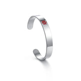 Stainless Steel Medical Logo Cuff Bangle Bracelet 10mm