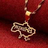 Ukraine Heart Flag Pendant Necklace Ukrainian Jewelry