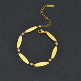 Personalized Stainless Steel Oval Pendant Bracelet for Women