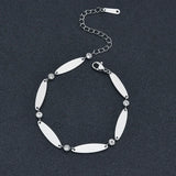 Personalized Stainless Steel Oval Pendant Bracelet for Women