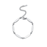 Personalized Stainless Steel Oval Pendant Bracelet for Women