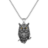 Stainless Steel Animal Pendant Necklace Vintage Gothic Hip Hop Punk Box Chain