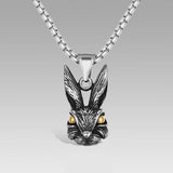 Stainless Steel Animal Pendant Necklace Vintage Gothic Hip Hop Punk Box Chain