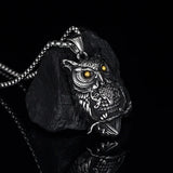 Stainless Steel Animal Pendant Necklace Vintage Gothic Hip Hop Punk Box Chain