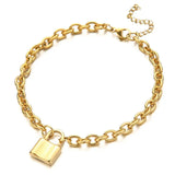 Stainless Steel Padlock Charms Anklet Sandals Foot Jewelry