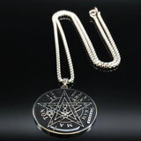 Stainless Steel Pagen Pentacle Necklaces Men Wicca Pentagram Talisman Necklace