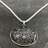 Stainless Steel Pagen Pentacle Necklaces Men Wicca Pentagram Talisman Necklace