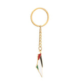 Palestinian Flag Stainless Steel Keychain Necklace