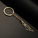Stainless Steel Hebrew Map Pendant Keychain