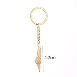 Stainless Steel Hebrew Map Pendant Keychain
