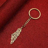 Stainless Steel Map Pendant Necklace Arabic Keychain