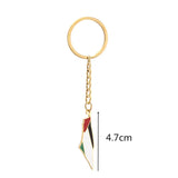 Stainless Steel Map Pendant Necklace Arabic Keychain