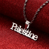Vintage Map Pendant Necklace Stainless Steel Arabic African