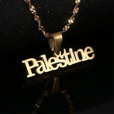 Vintage Map Pendant Necklace Stainless Steel Arabic African