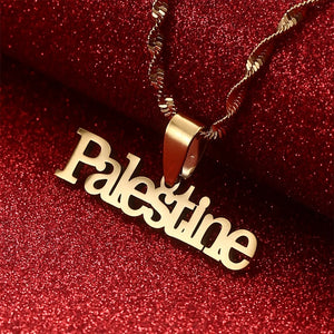 Vintage Map Pendant Necklace Stainless Steel Arabic African