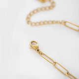 Stainless Steel Paperclip Link Chain Bracelet Plated Titanium Steel Bracelet