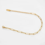 Stainless Steel Paperclip Link Chain Bracelet Plated Titanium Steel Bracelet