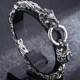 Stainless Steel Lion Head Hand Bands Bracelet for Men 6MM Link Chain
