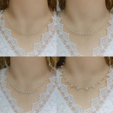 Stainless Steel Pearl Necklace Women Kpop Choker Collar Jewelry Chain